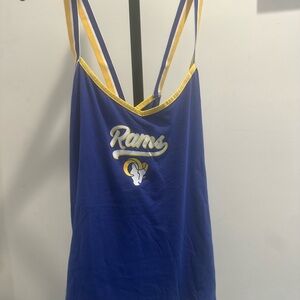 Women's Blue and Yellow Rams Team Apparel tank